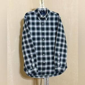 Ralph Lauren Navy and White Pocketed Oxford Button Down Shirt Sz XL